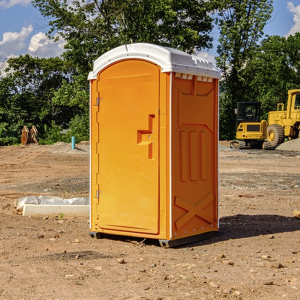 can i customize the exterior of the porta potties with my event logo or branding in Bluff Springs IL